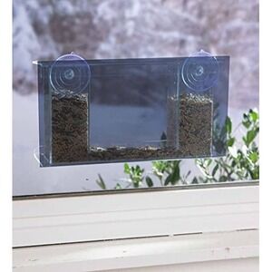 Wind & Weather One Way Mirror Feeder Clear Acrylic Window Bird Feeder HA6312